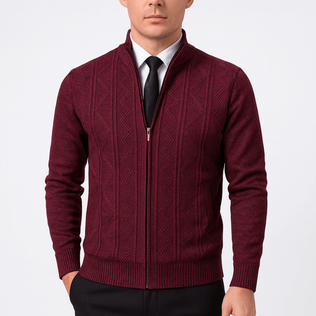 LUXEOUTFIT | Strickjacke mit Reißverschluss 3