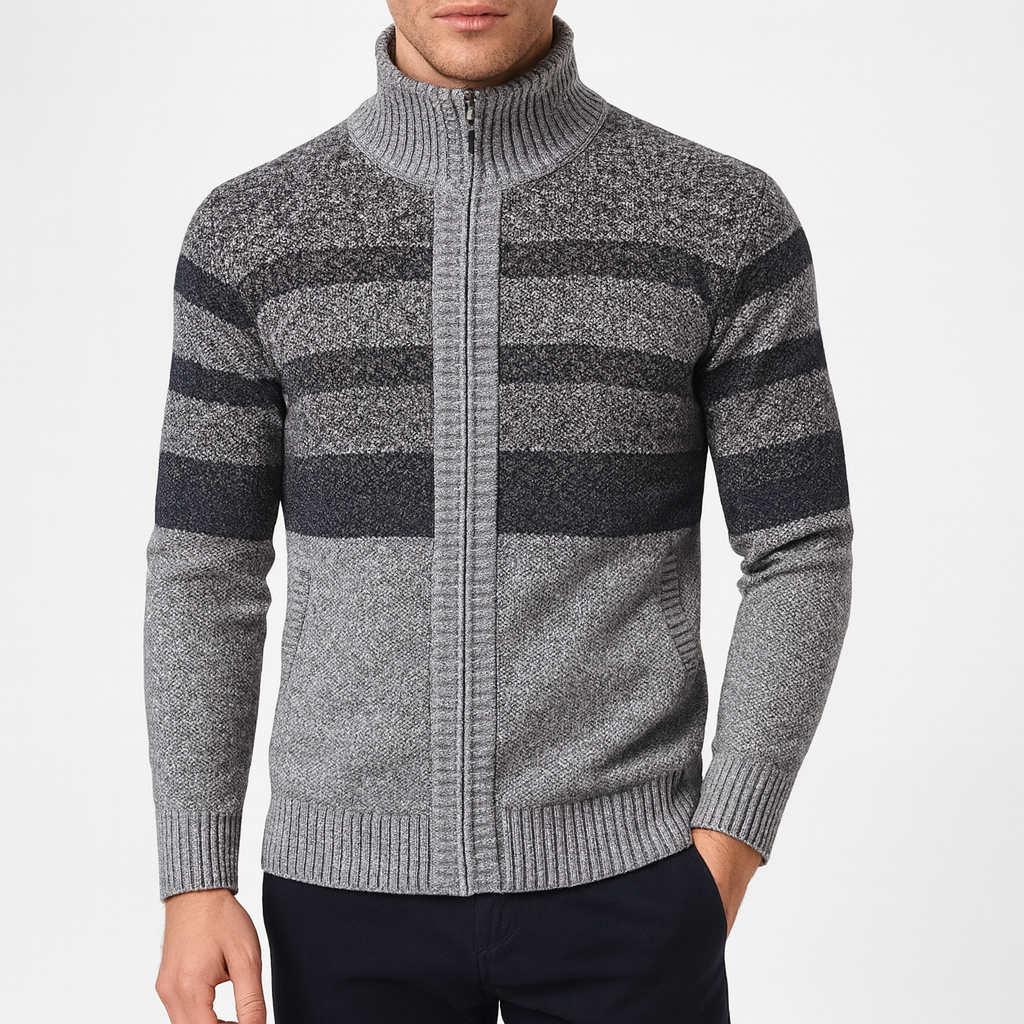LUXEOUTFIT | Strickjacke mit Reißverschluss 3