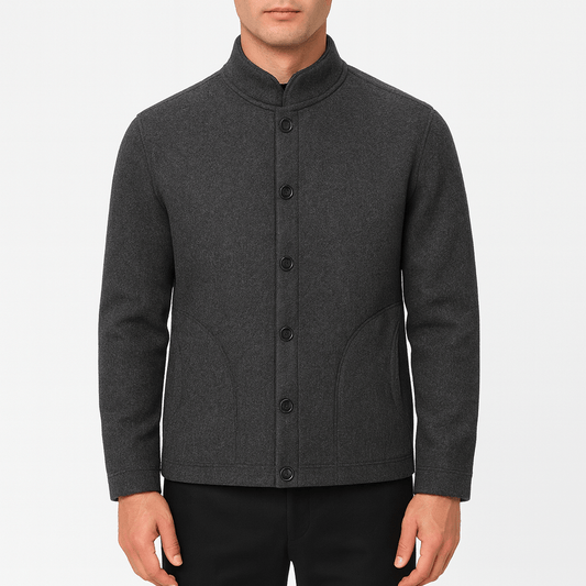LUXEOUTFIT | Strickjacke mit Stehkragen und Knöpfen 0