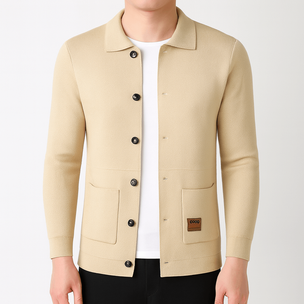 LUXEOUTFIT | Strickjacke mit schmalem Kragen 2