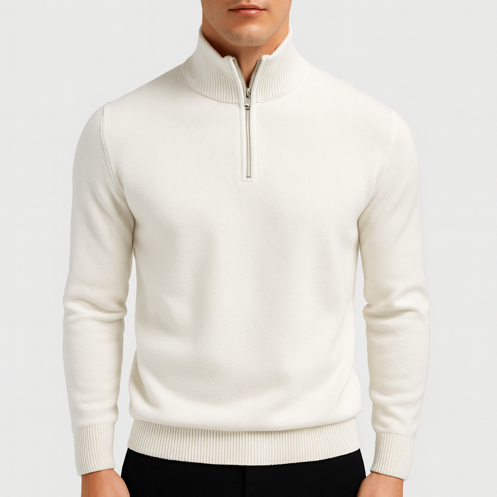 LUXEOUTFIT | Strickpullover mit Reißverschluss 1