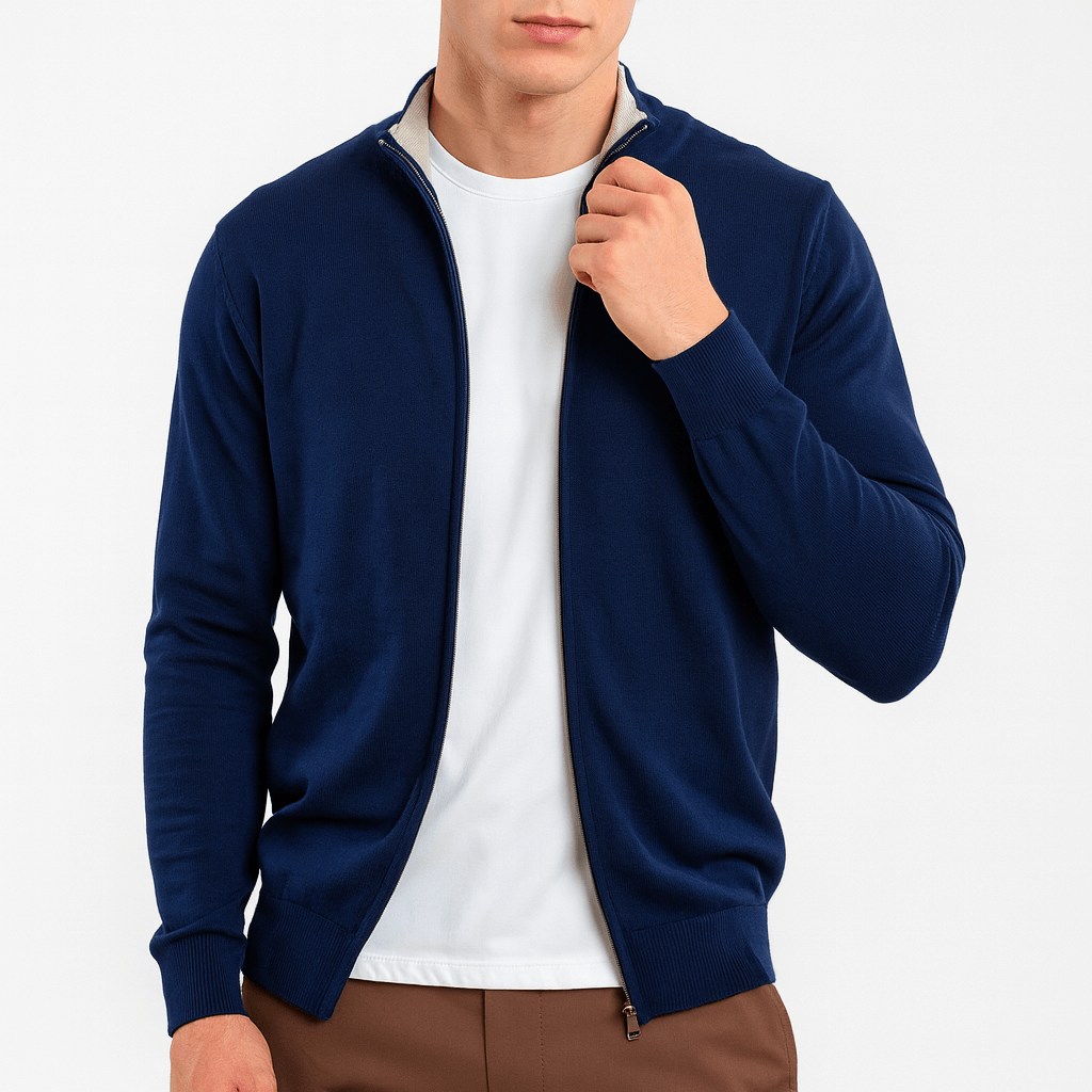 LUXEOUTFIT | Strickweste mit Reißverschluss 1