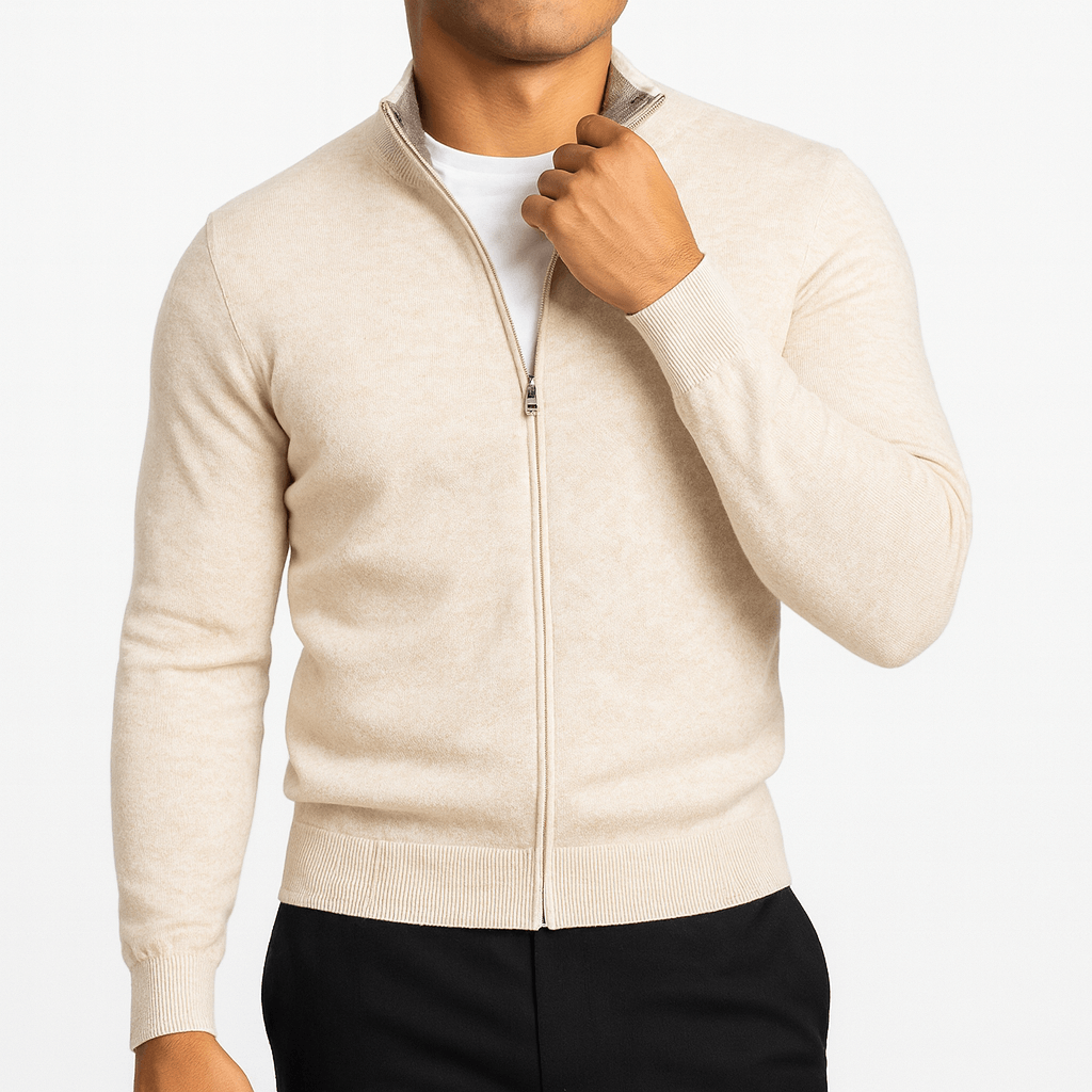 LUXEOUTFIT | Strickweste mit Reißverschluss 3