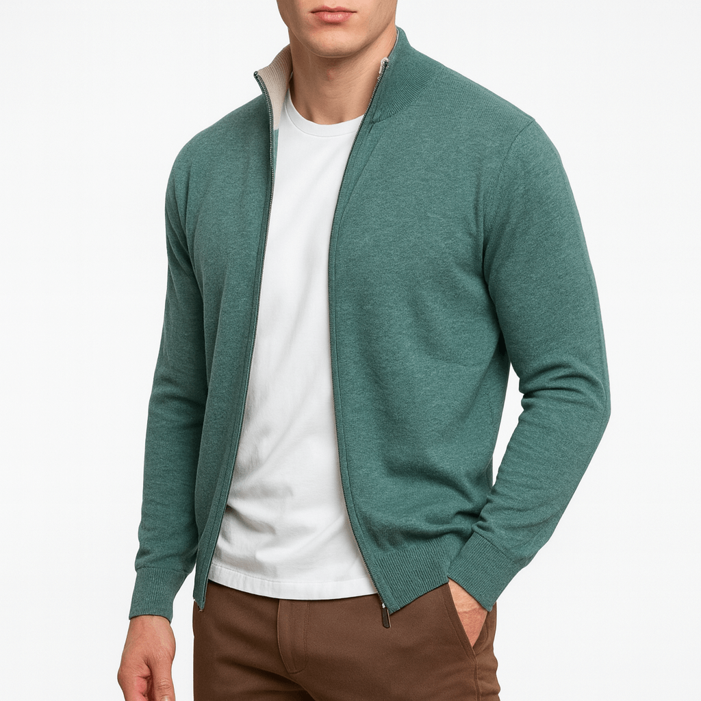 LUXEOUTFIT | Strickweste mit Reißverschluss 4