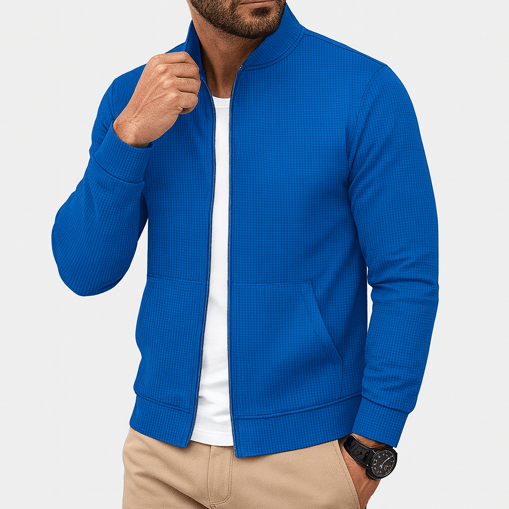 LUXEOUTFIT | Strukturierte Jacke mit Reißverschluss 1