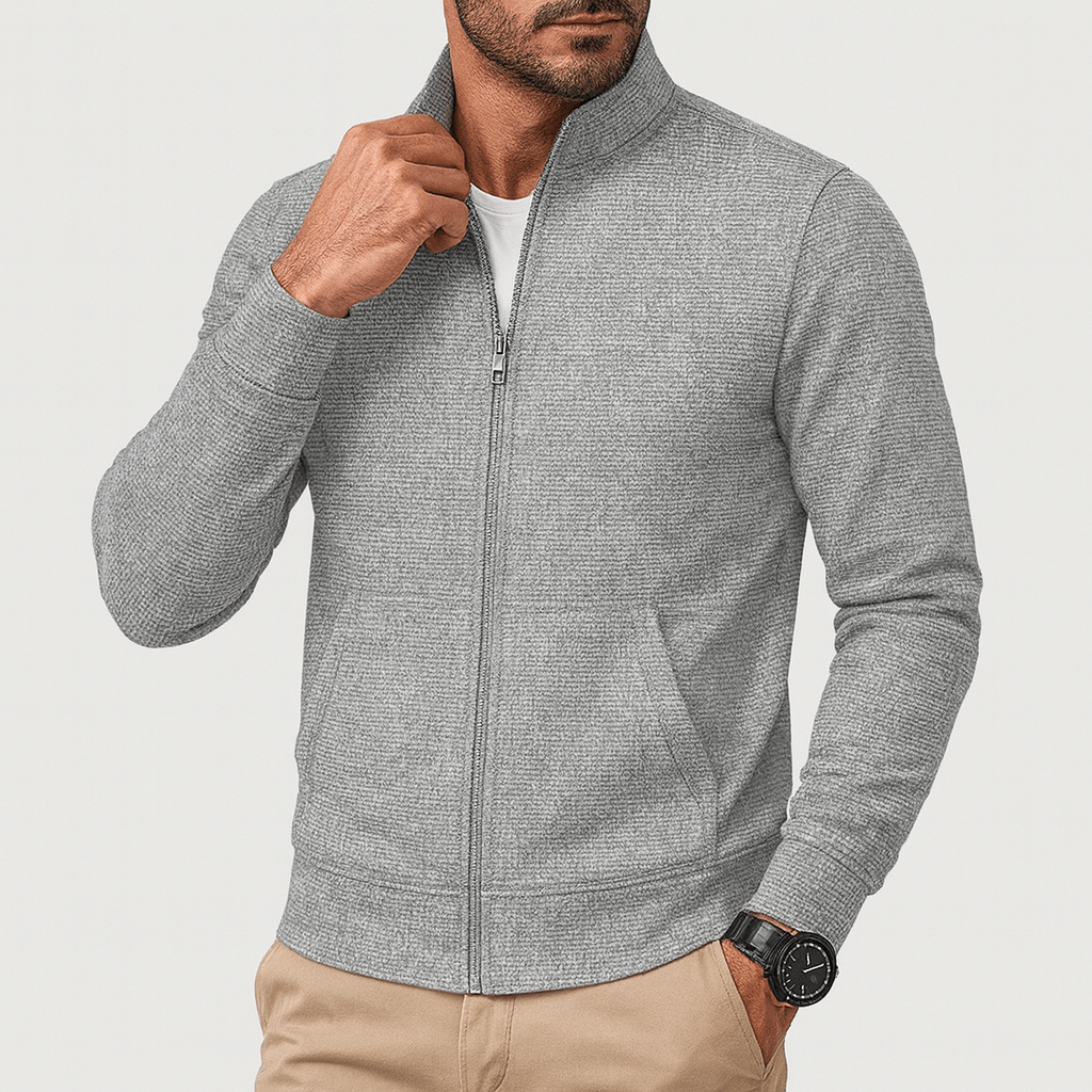 LUXEOUTFIT | Strukturierte Jacke mit Reißverschluss 3