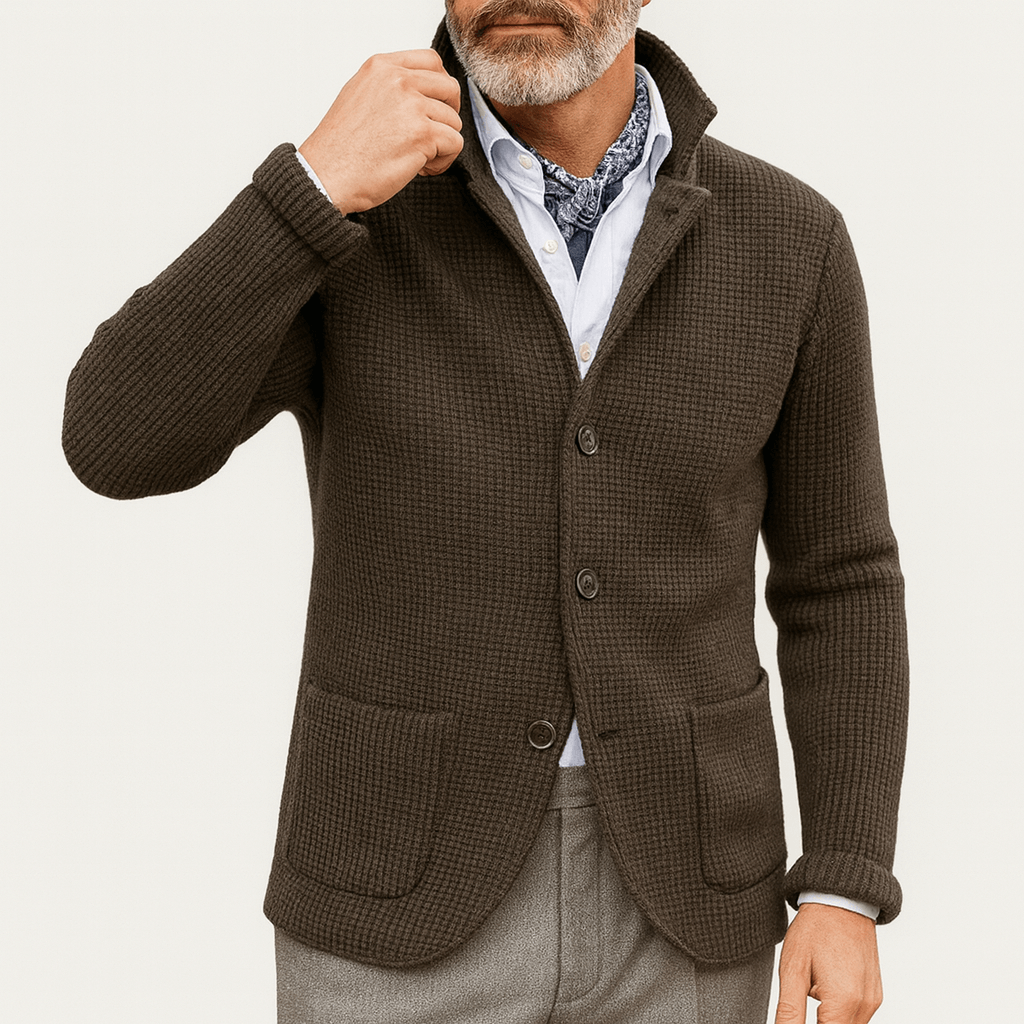 LUXEOUTFIT | Strukturierte Strickjacke 0