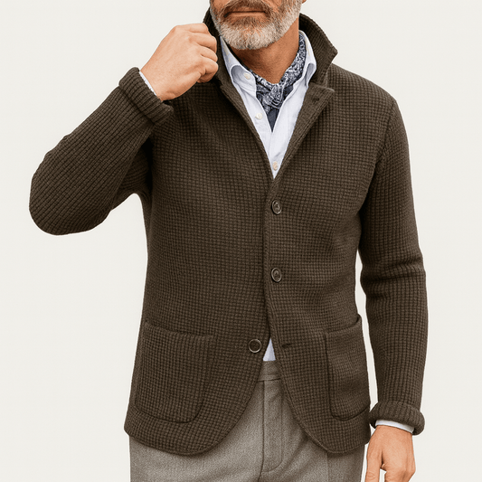 LUXEOUTFIT | Strukturierte Strickjacke 0