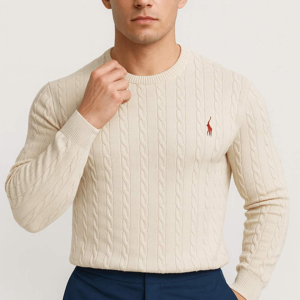 LUXEOUTFIT | Sweatshirt mit Zopfmuster 0