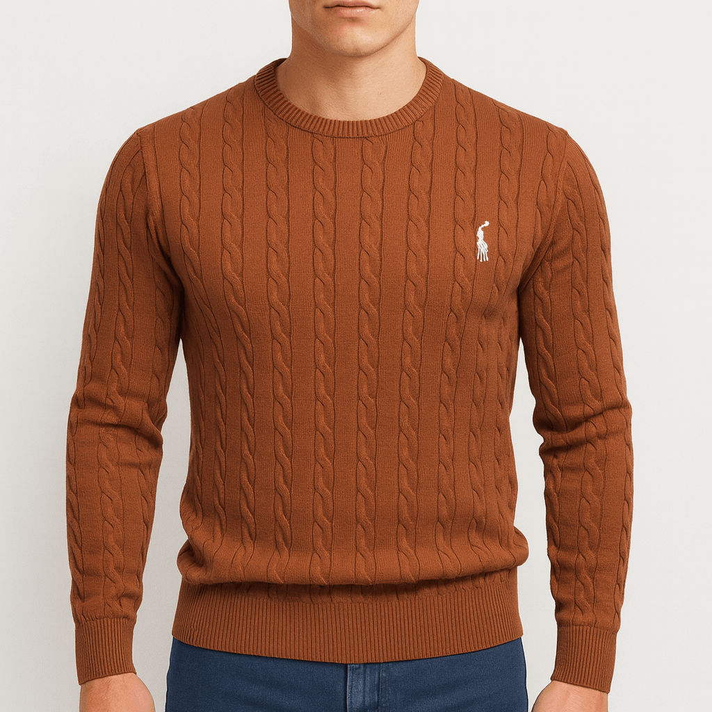 LUXEOUTFIT | Sweatshirt mit Zopfmuster 1