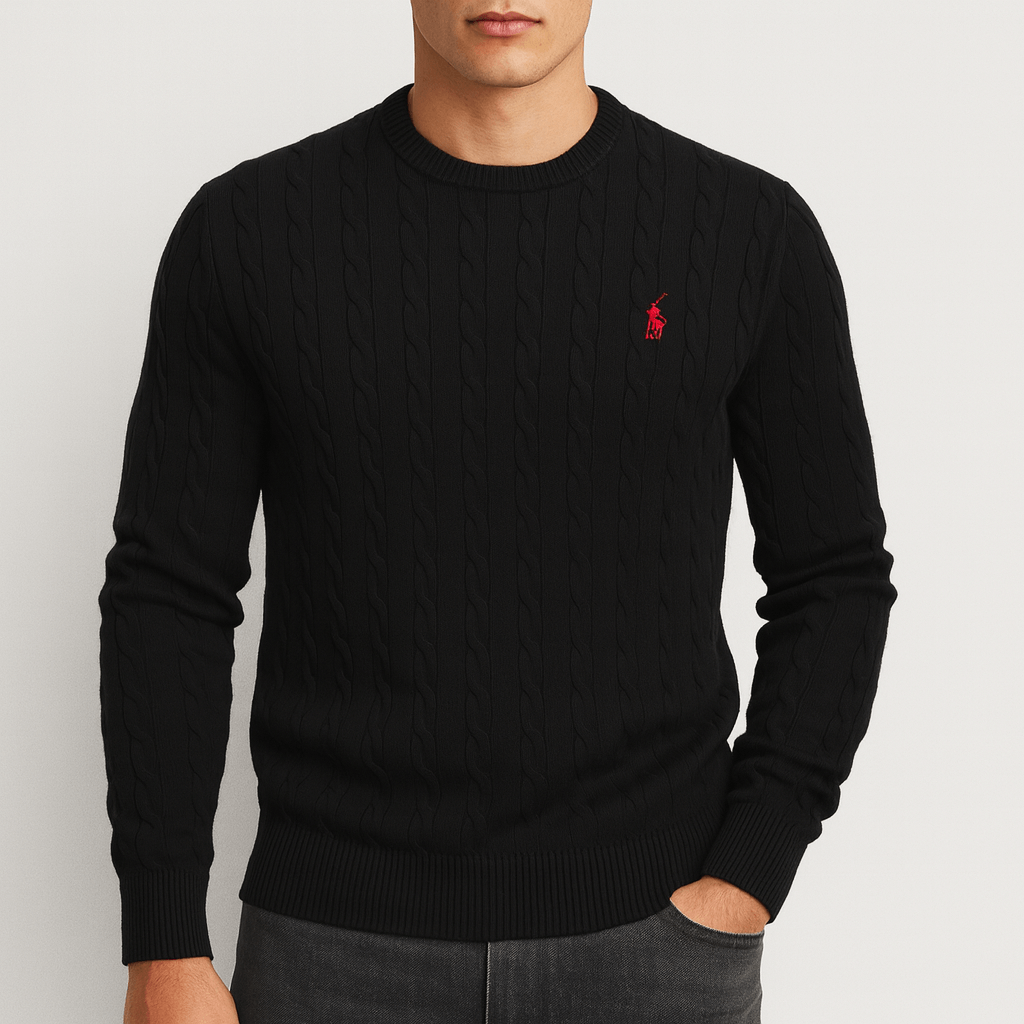 LUXEOUTFIT | Sweatshirt mit Zopfmuster 2