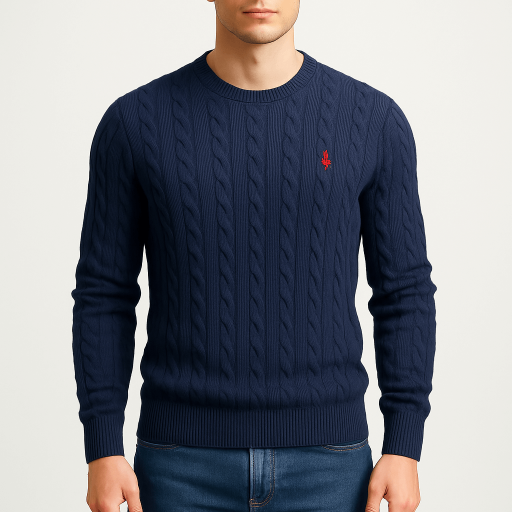 LUXEOUTFIT | Sweatshirt mit Zopfmuster 4