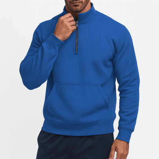 LUXEOUTFIT | Sweatshirt mit halbem Reißverschluss 0