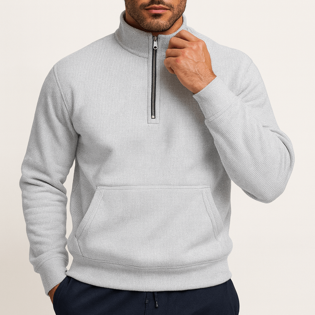 LUXEOUTFIT | Sweatshirt mit halbem Reißverschluss 2