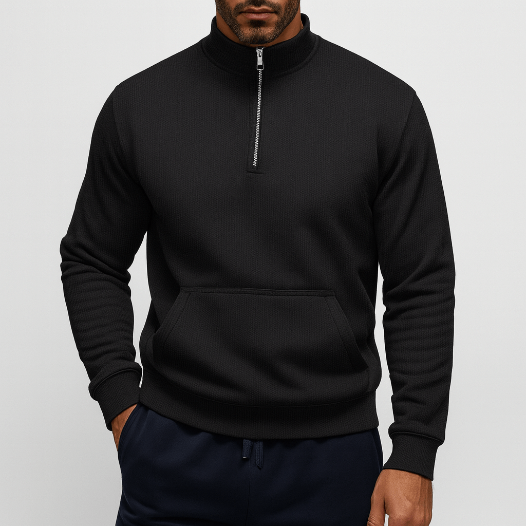 LUXEOUTFIT | Sweatshirt mit halbem Reißverschluss 3