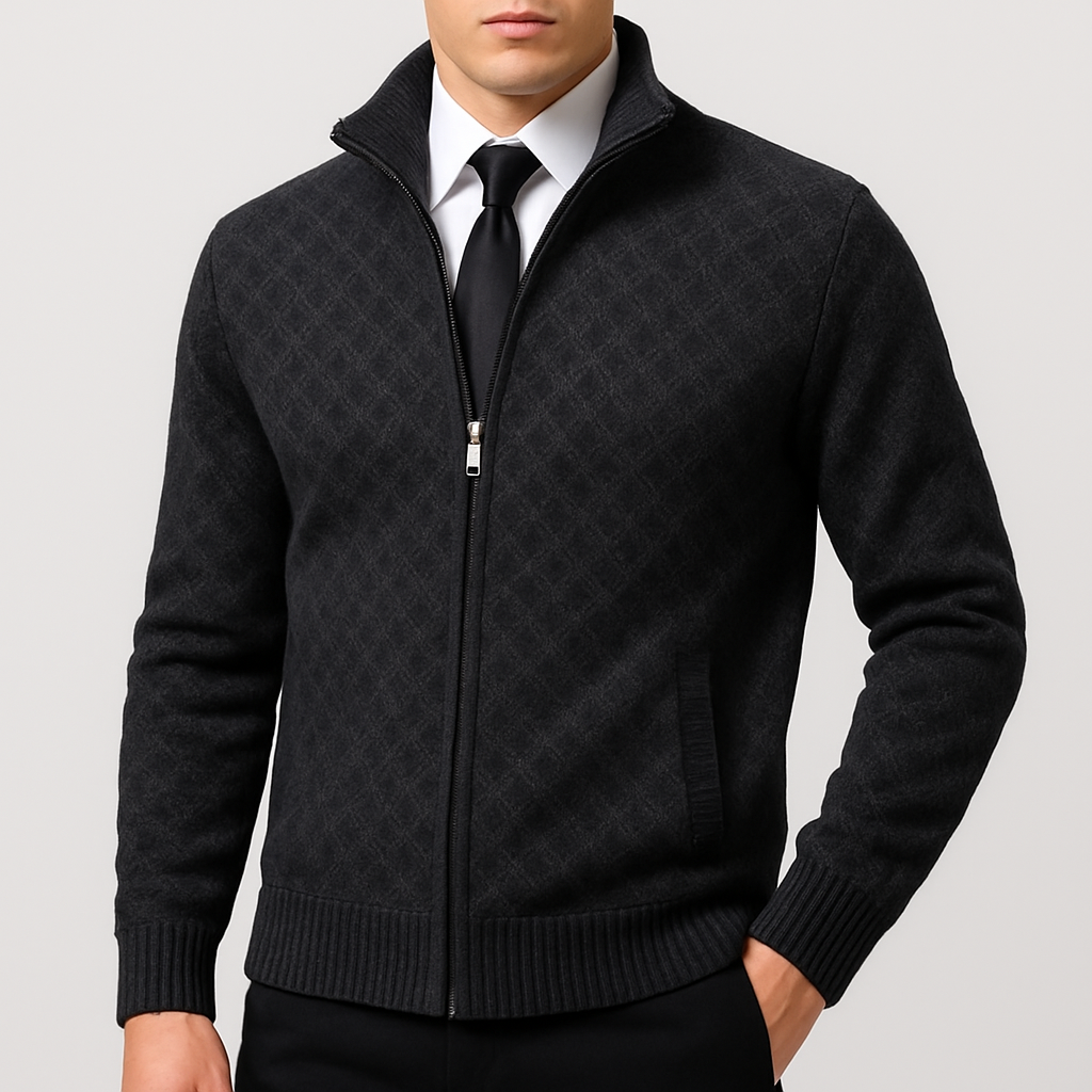 LUXEOUTFIT | Taillierter Cardigan mit Reißverschluss 0