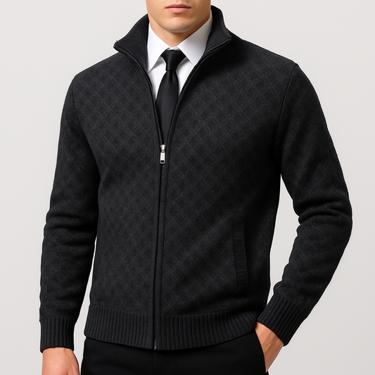 LUXEOUTFIT | Taillierter Cardigan mit Reißverschluss 0