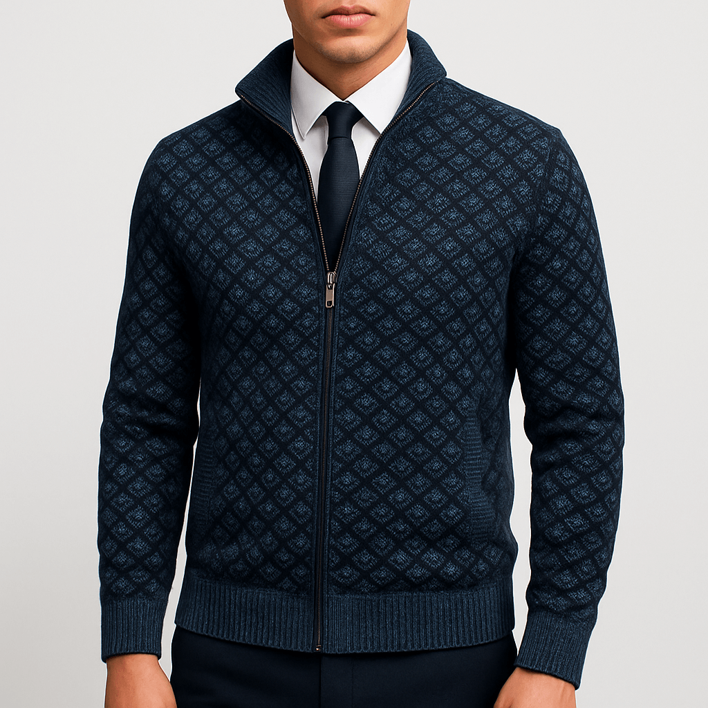 LUXEOUTFIT | Taillierter Cardigan mit Reißverschluss 3