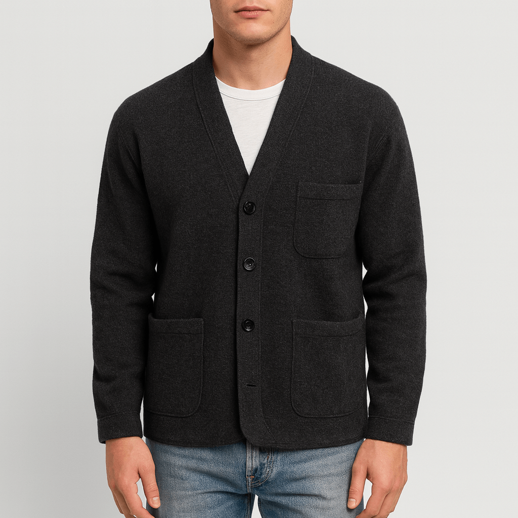 LUXEOUTFIT | Thermo-Cardigan mit mehreren Taschen 2