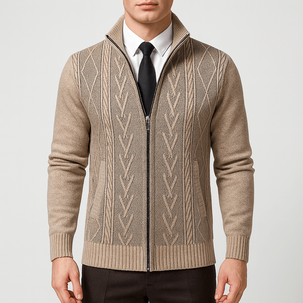 LUXEOUTFIT | Woll-Cardigan mit Reißverschluss 0