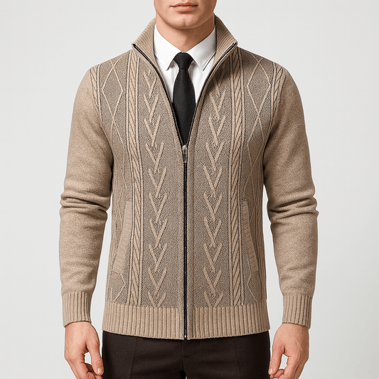 LUXEOUTFIT | Woll-Cardigan mit Reißverschluss 0