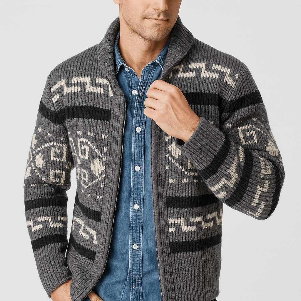 LUXEOUTFIT | Woll-Cardigan mit Reißverschluss 1