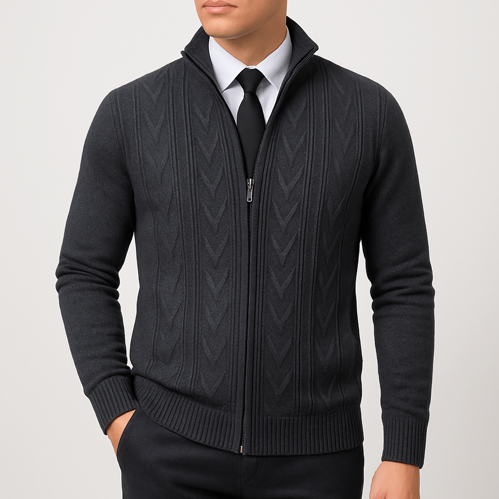 LUXEOUTFIT | Woll-Cardigan mit Reißverschluss 2