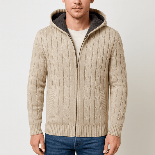 LUXEOUTFIT | Wollpullover mit Kapuze 0