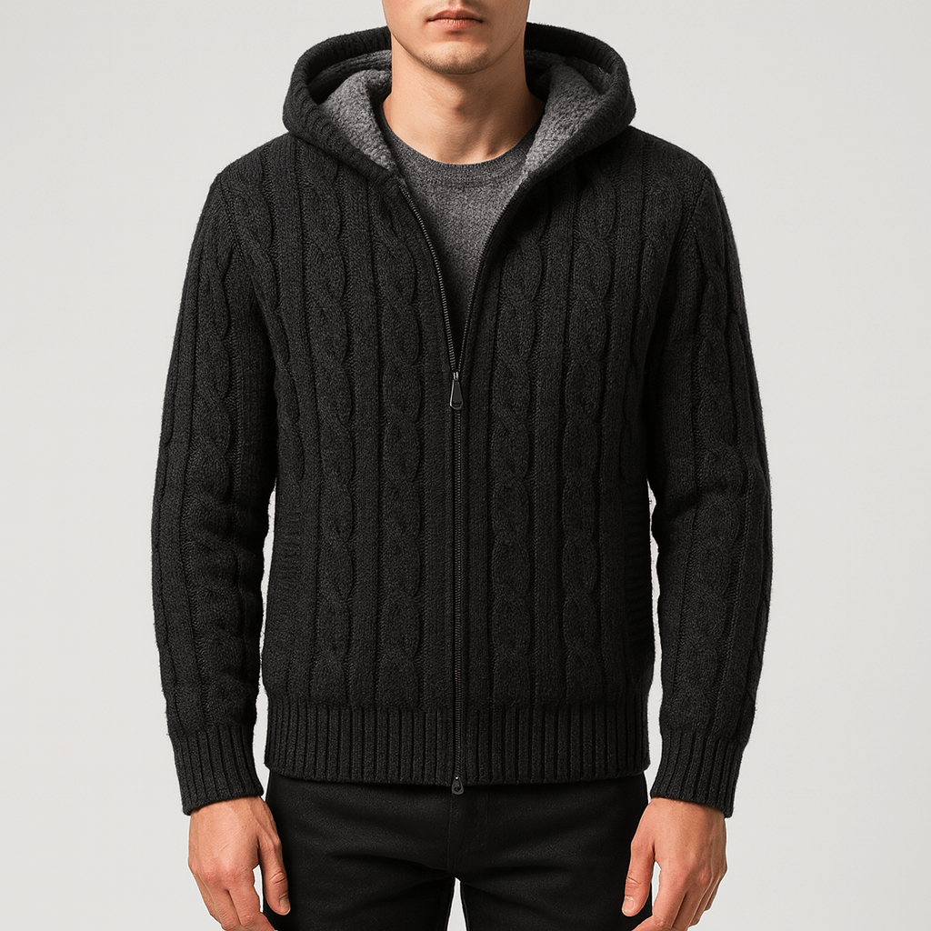 LUXEOUTFIT | Wollpullover mit Kapuze 1