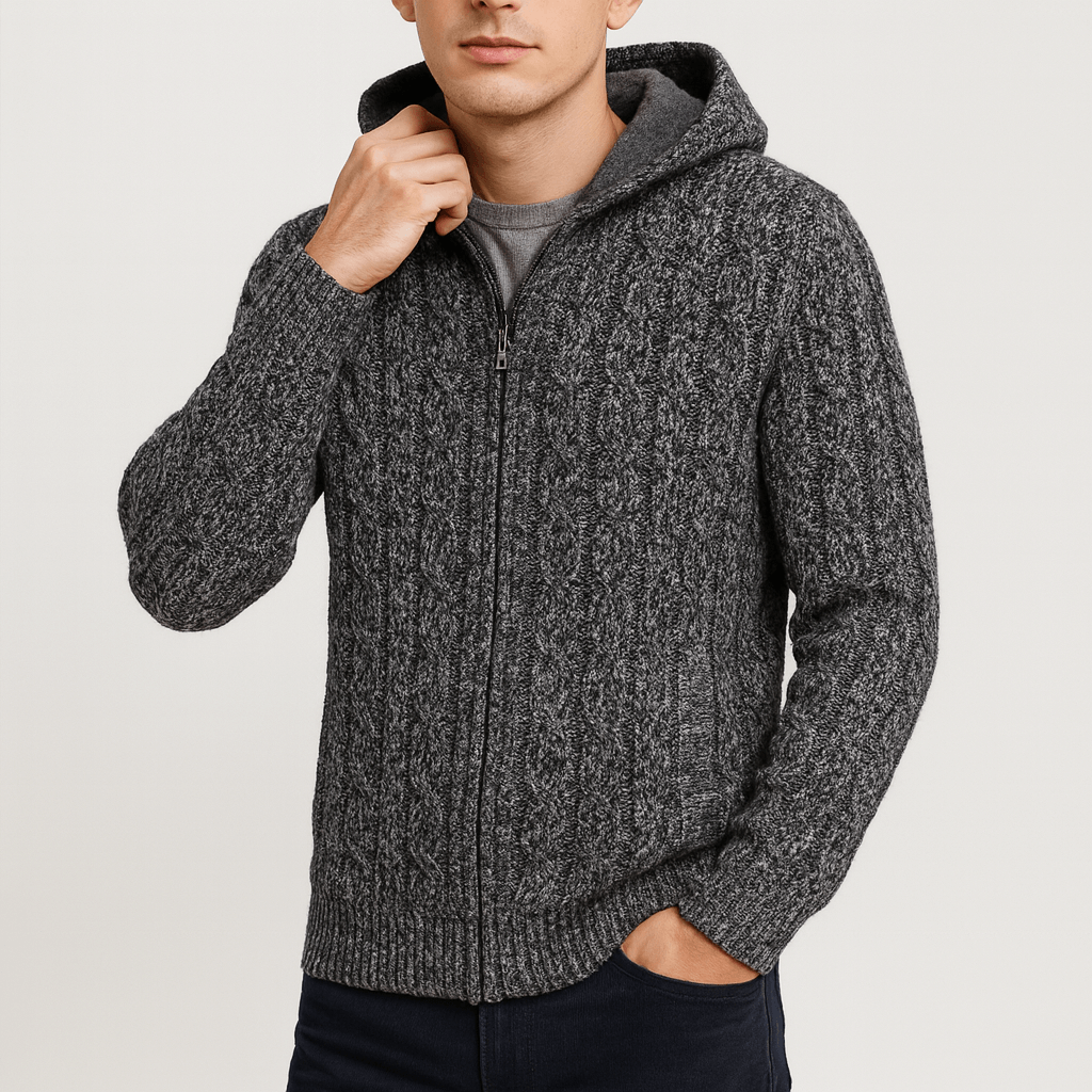 LUXEOUTFIT | Wollpullover mit Kapuze 2