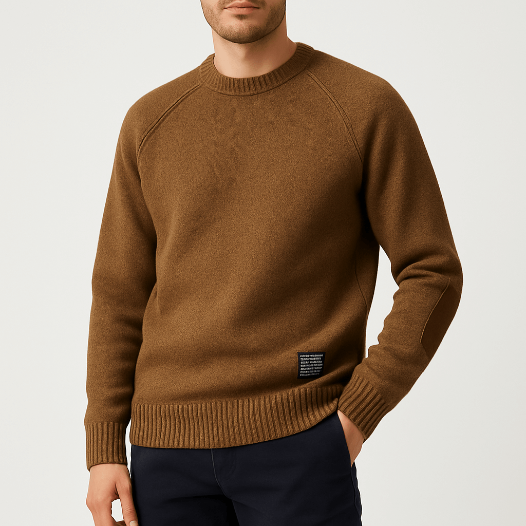 LUXEOUTFIT | Wollpullover mit Patches 1