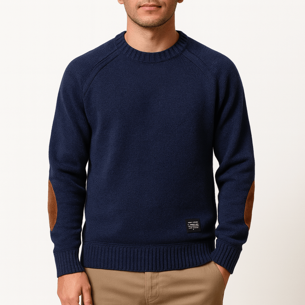 LUXEOUTFIT | Wollpullover mit Patches 2