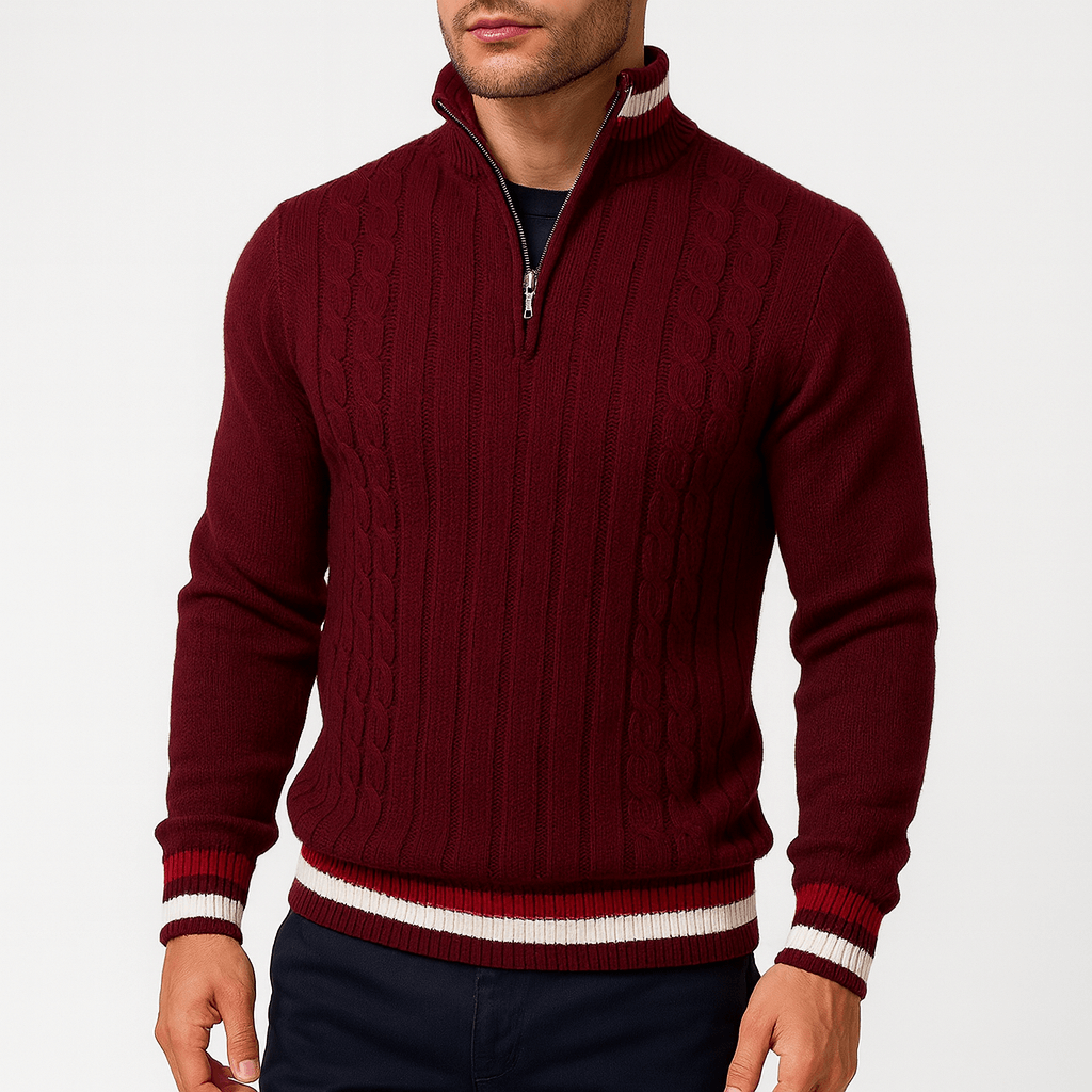 LUXEOUTFIT | Wollpullover mit Reißverschluss 4