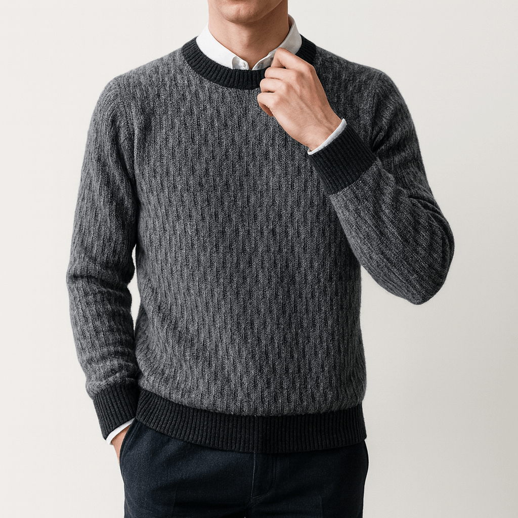 LUXEOUTFIT | Wollpullover mit Rundhalsausschnitt 0