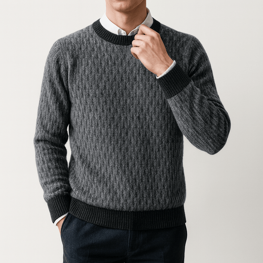 LUXEOUTFIT | Wollpullover mit Rundhalsausschnitt 0