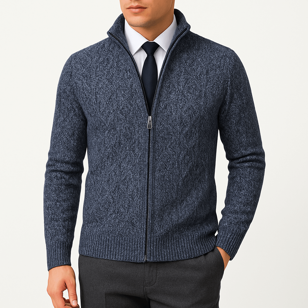 LUXEOUTFIT | Zopfmuster-Cardigan mit Reißverschluss 1