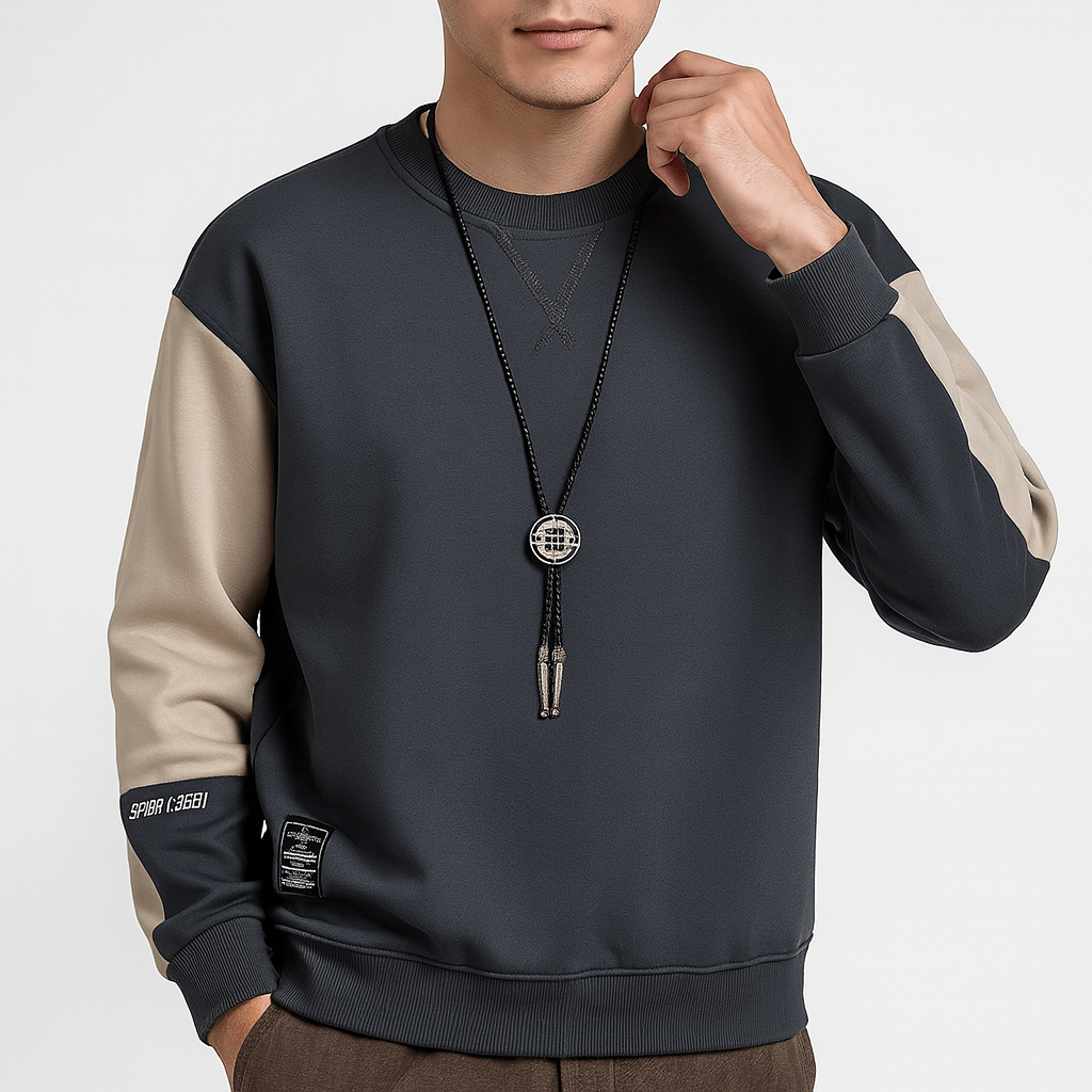 LUXEOUTFIT | Zweifarbiges Raglan-Sweatshirt 1