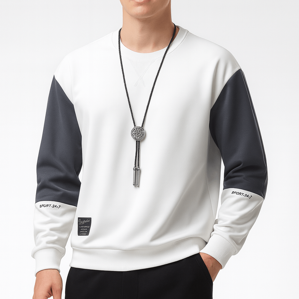 LUXEOUTFIT | Zweifarbiges Raglan-Sweatshirt 2