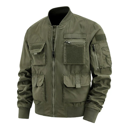 Herren Cargo Jacke Multifunktionell Mit Vielen Taschen