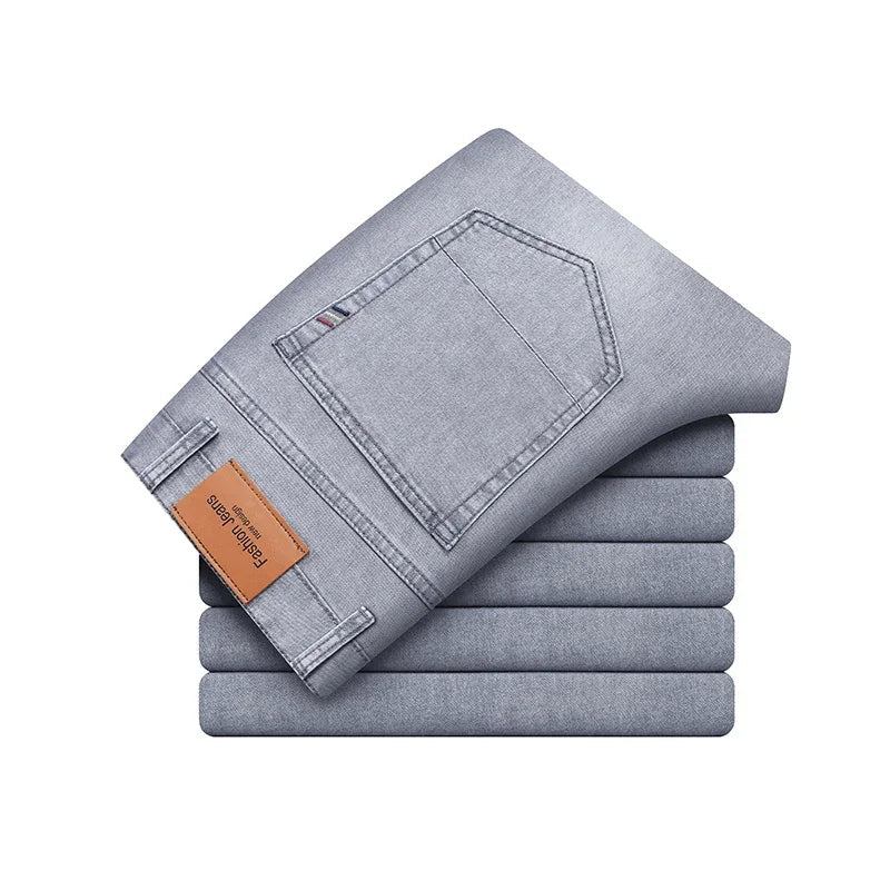 Herren Jeans Baumwolle Bequem Elegant