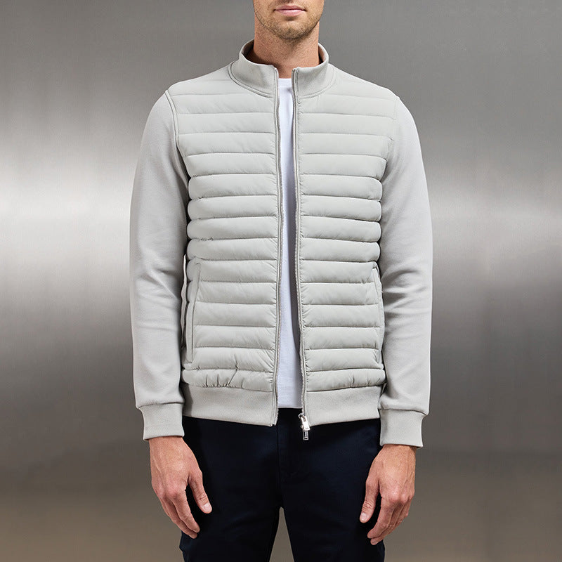 Herren Gilet Langarm Reißverschluss Gefüttert Sommerjacke - BerlinGlamour