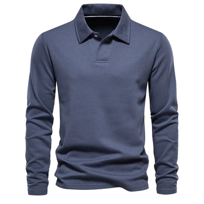 Herren Langarm Polo Hemd Modern Sportlich - BerlinGlamour