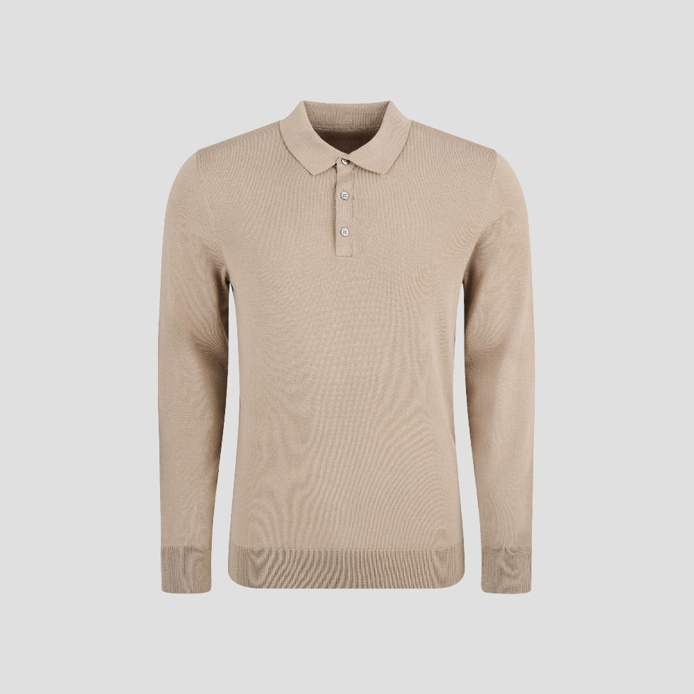 Langarm-Poloshirt aus Baumwolle für Herren 0