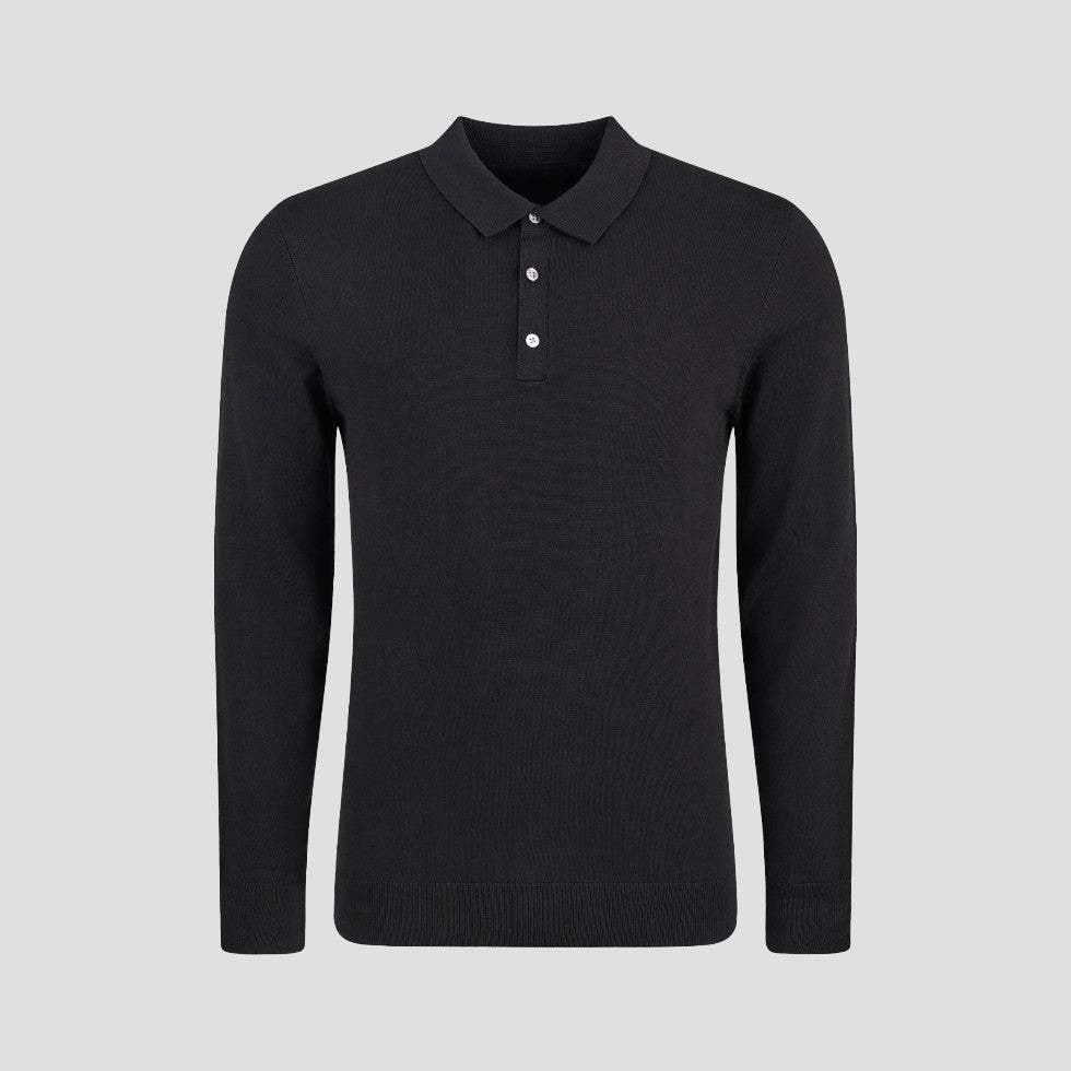 Langarm-Poloshirt aus Baumwolle für Herren 3