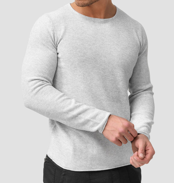 Herren Langarm-Shirt Rundhals Pullover Lässig - BerlinGlamour