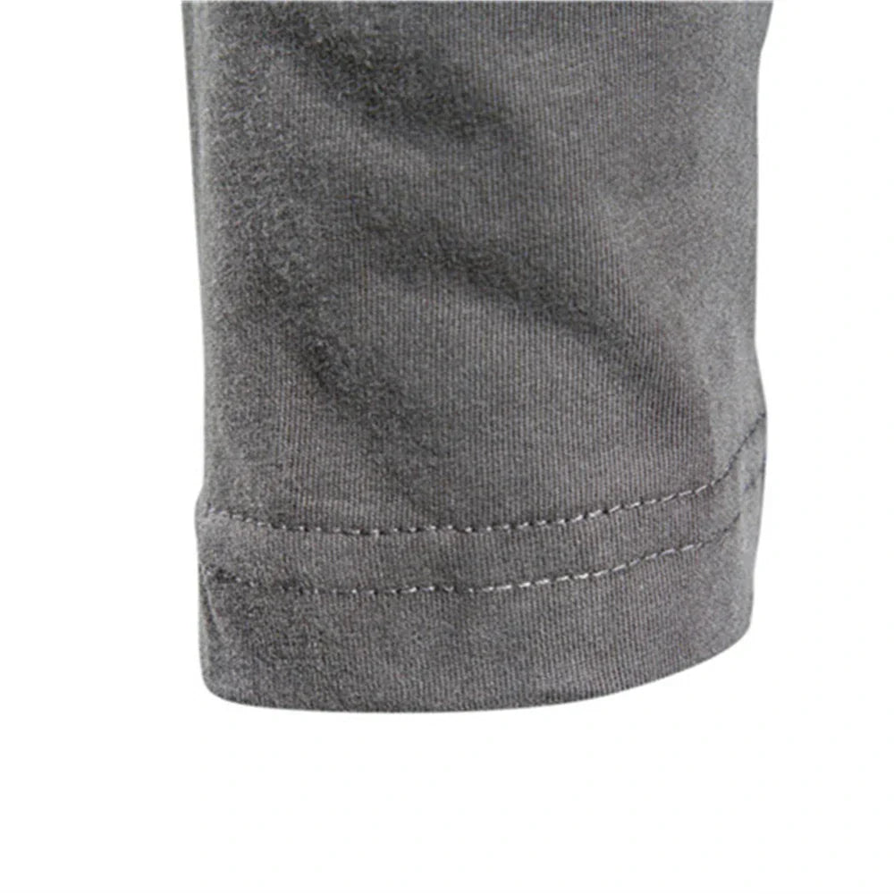 Langarm-T-Shirt | Rundhalsausschnitt | Einfarbig | Langarm-Weste | Herrenbekleidung-Chaps Herrenmode