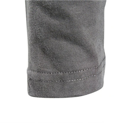 Langarm-T-Shirt | Rundhalsausschnitt | Einfarbig | Langarm-Weste | Herrenbekleidung-Chaps Herrenmode