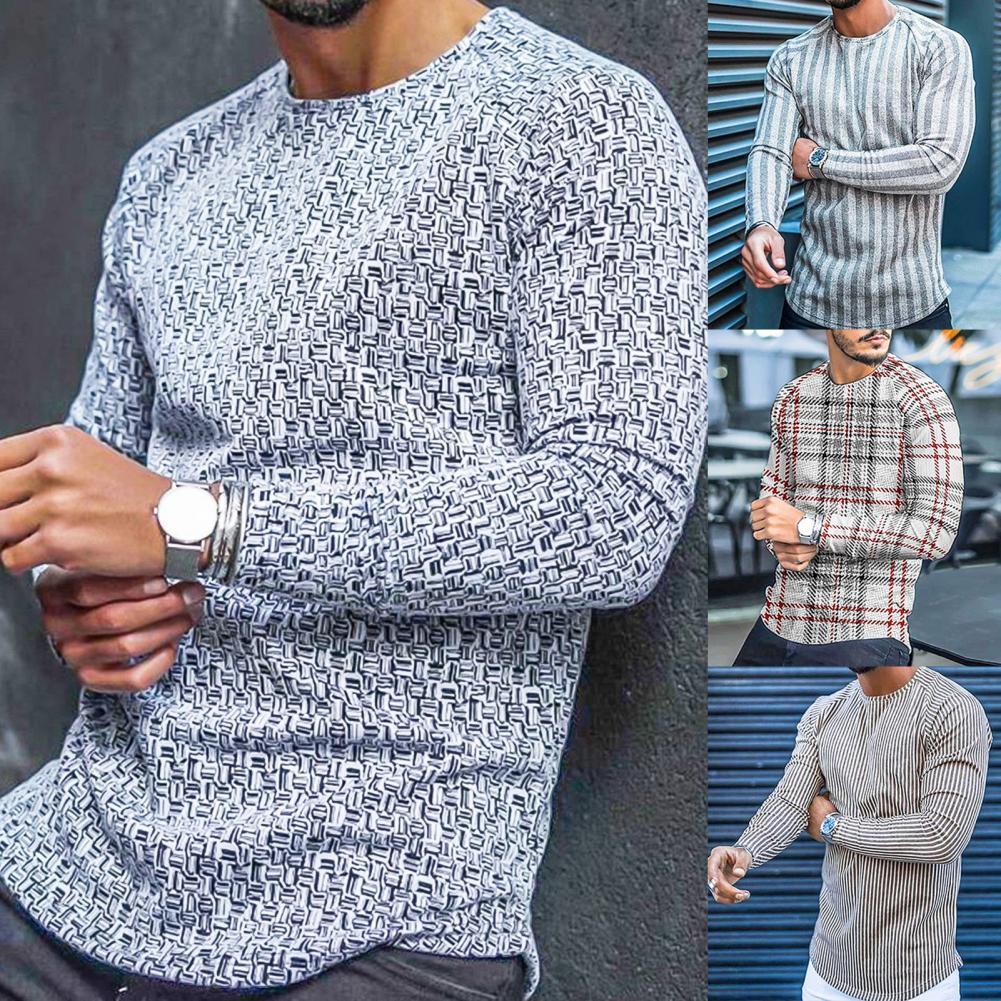 Herren Pullover Langarm Rundhalsausschnitt Sweater - BerlinGlamour