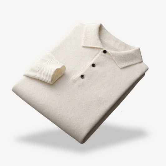 Langärmliger Strick-Polopullover für Herren | Loravelle 0