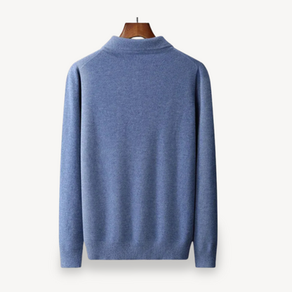 Langärmliger Strick-Polopullover für Herren | Loravelle 2